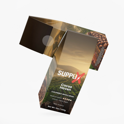 SUPPLI-X Cocoa Haven 12 oz coffee bag, alternate view