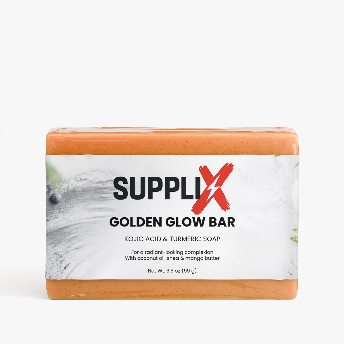 SUPPLI-X Golden Glow Bar – kojic acid and turmeric soap bar, 3.5 oz