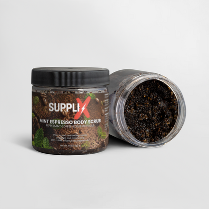 SUPPLI-X Mint Espresso Body Scrub open jar – photo 3