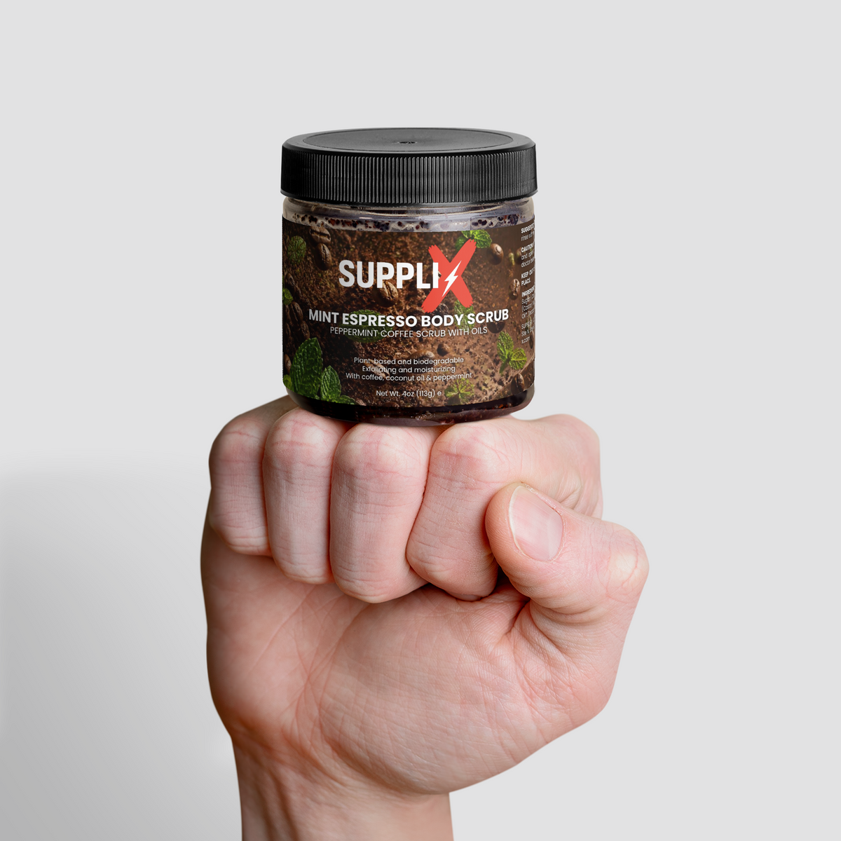 SUPPLI-X Mint Espresso Body Scrub jar – photo 5