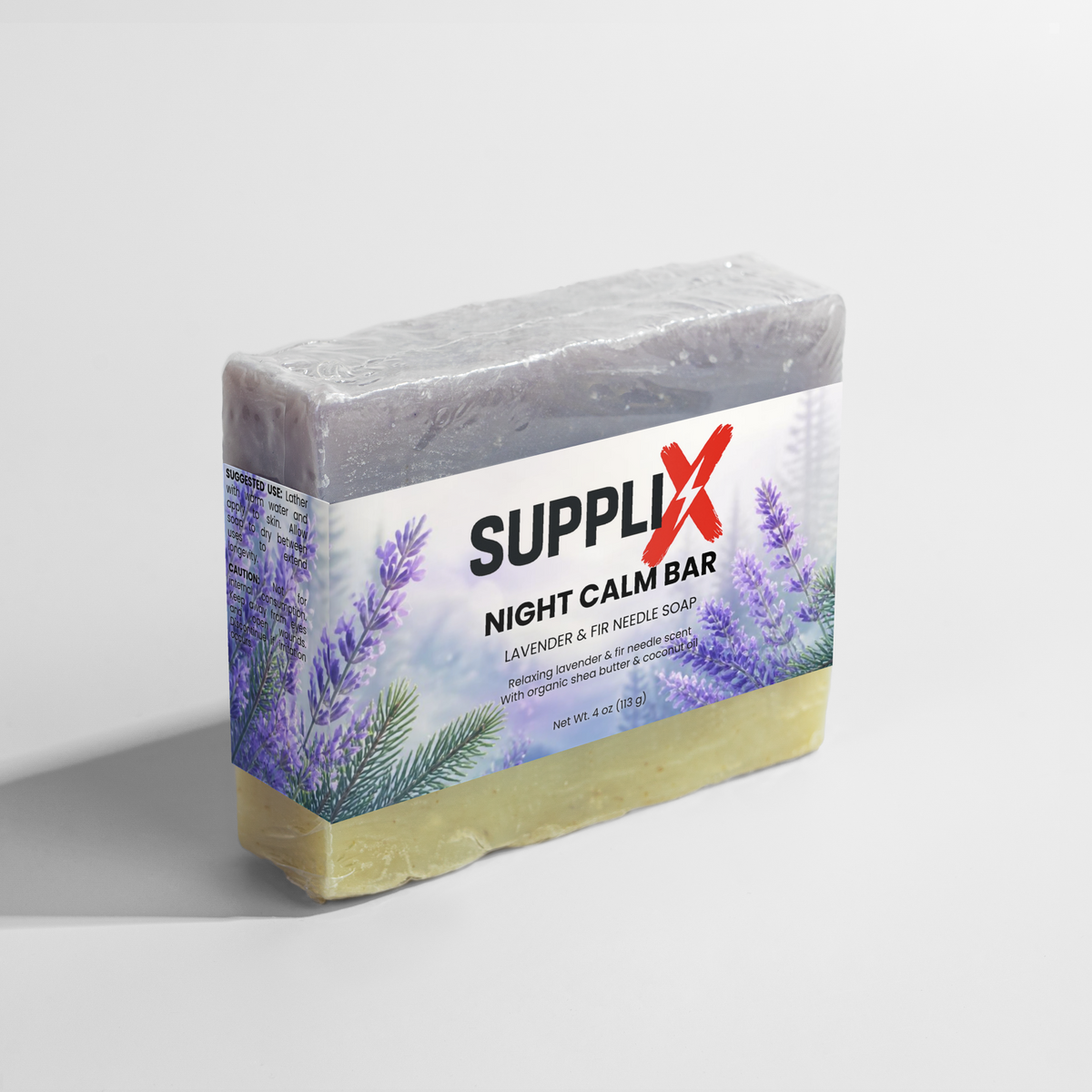 SUPPLI-X Night Calm Bar lavender soap packaging – photo 2