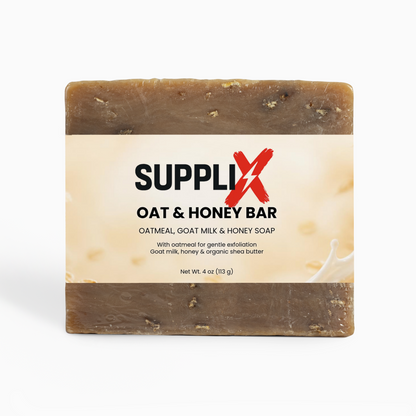 SUPPLI-X Oat & Honey Bar – oatmeal, goat milk and honey soap, 4 oz