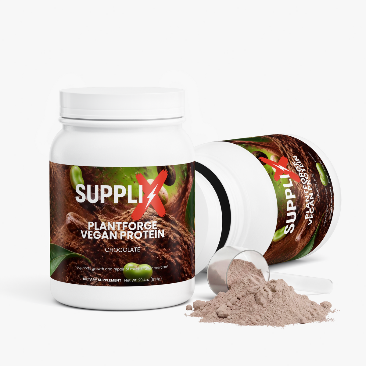 SUPPLI-X PlantForge Vegan Protein Chocolate protein powder – photo 3