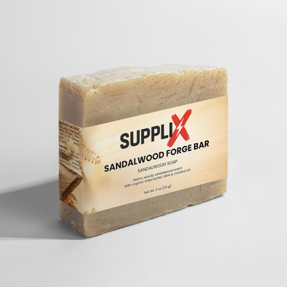 SUPPLI-X Sandalwood Forge Bar soap packaging – photo 2