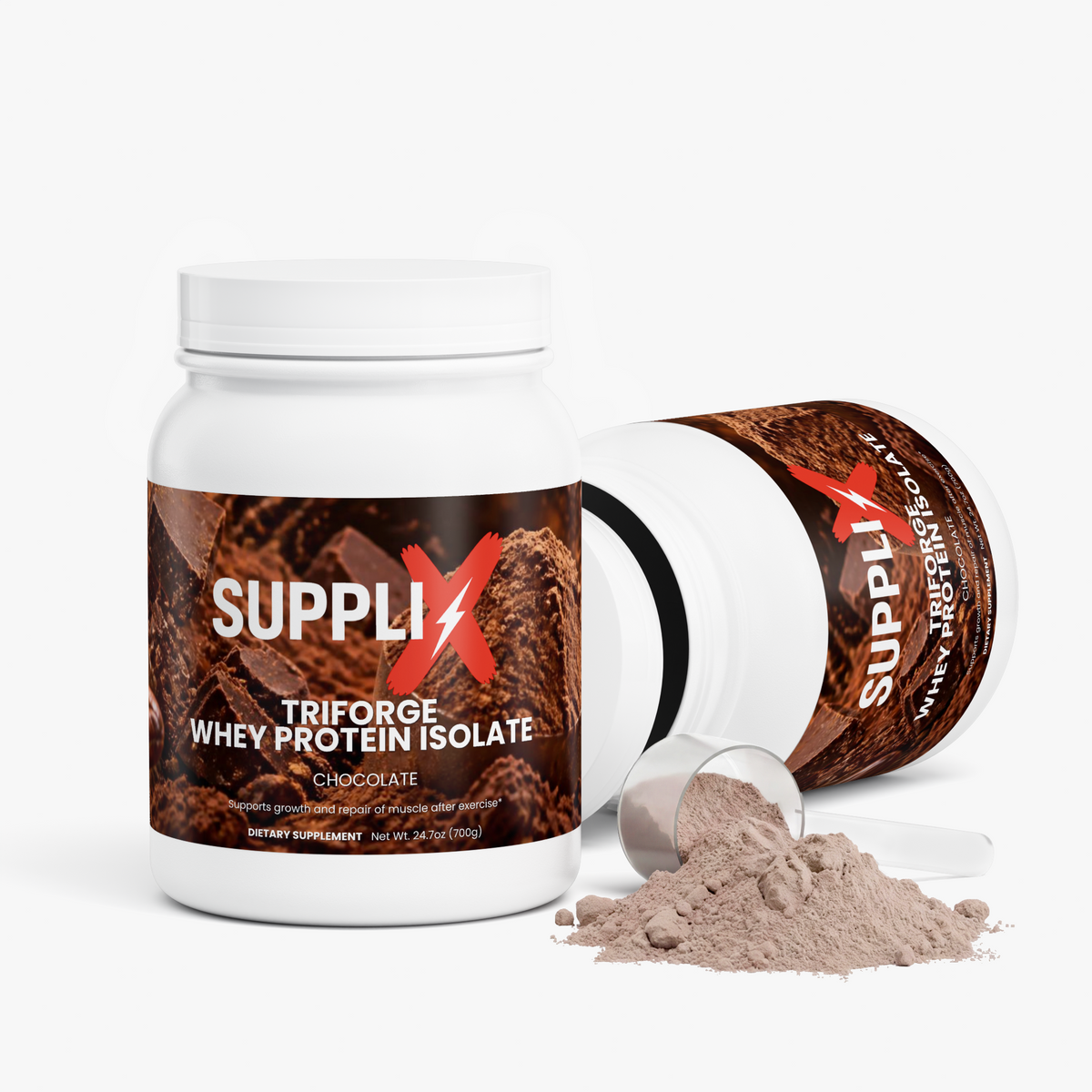 SUPPLI-X TriForge Whey Isolate Chocolate protein powder – photo 3