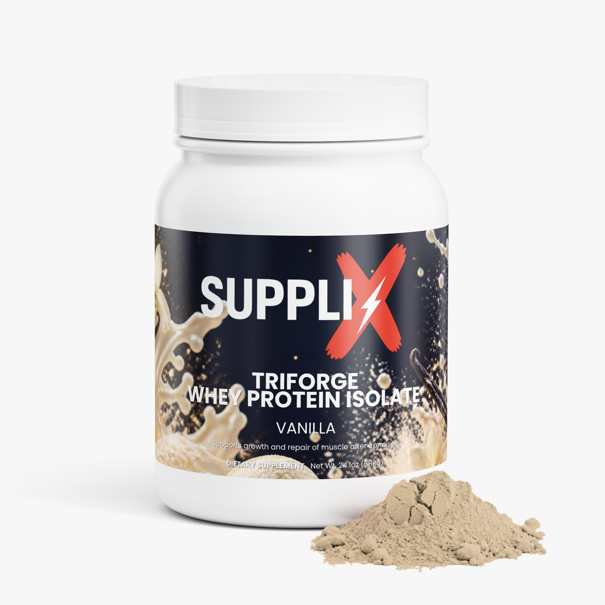 SUPPLI-X TriForge Whey Isolate Vanilla protein powder – photo 2